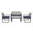 4-Piece Patio Furniture Set Outdoor Balcony Porch Garden Backyard Lawn Furniture  Acacia Wood Table Top-1038805350-1038805351