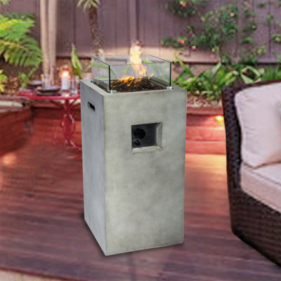 Column Concrete Propane Smokeless Fire Pit