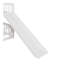 Lit superposé avec glissade, lit superposé double au-dessus de double avec clôture et échelle pour enfants en bas âge, adolescents, blanc