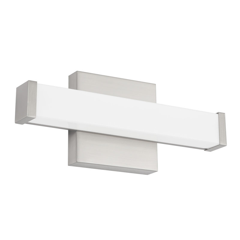 Geri 12-in Black dimmable LED Wall Sconce, 12-in, Nickel