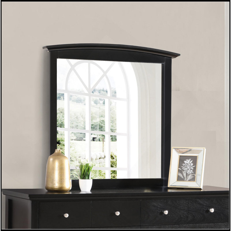 Miroir mural noir élégant et décontracté