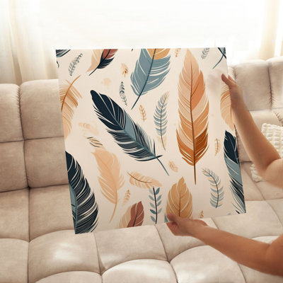 «Fashion and Glam Bohemian Feathers», impression bohémienne non encadrée