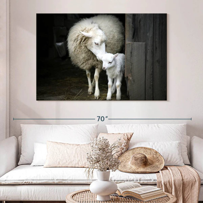 Brampt Maternal Sheep, 34" H x 51" W
