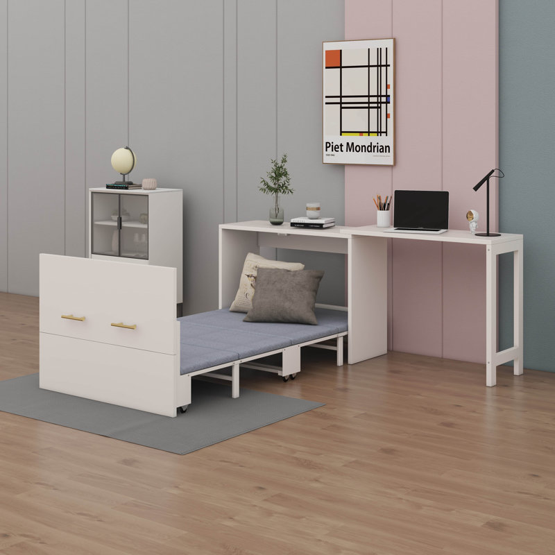 Lit simple escamotable avec bureau Murphy
