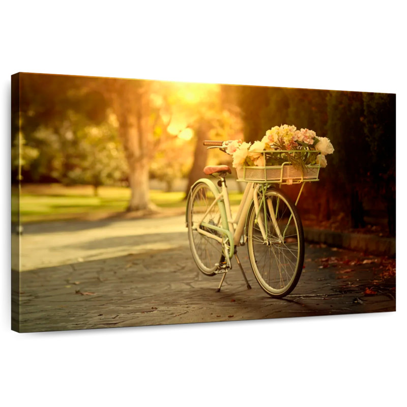 Vélo Mehar avec fleurs, H 16 po x l 24 po
