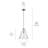 15.5" 1-Light Cone Pendant with Clear Glass-300187232