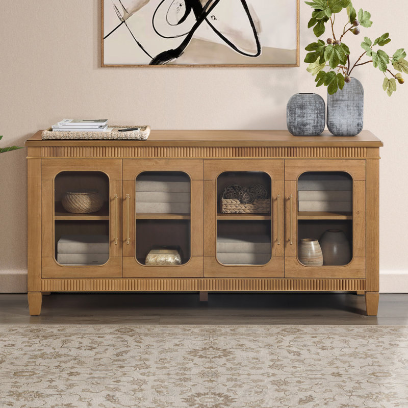 Preston 4-Door Modern Server, Butterscotch