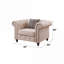 Chaise en lin beige Aurelia avec coussin-1596314781