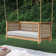 Umber Teak Porch Swing with Cushion