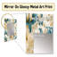Boorman victorien bleu et blanc fleurs damassé - miroir mural damassé, miroir décoratif damassé, impression sur métal-4340352