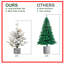 Arbre de Noël 6,5 pi avec base en pot, 350 lumières DEL blanc chaud, 1386 pointes, branches en PE + PVC avec 31 pommes de pin-1029108107