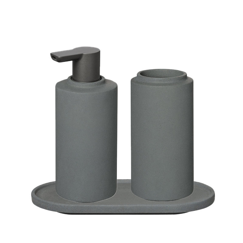 CRETO Concrete Bathroom Accessory Set, Magnet