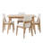 Urquhart 5-Piece Mid Century Modern Dining Table Set With Upholstered Chairs