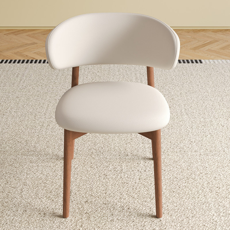 Mid-Century Modern wood feet Dining Chair (Set of 2) – Stylish Wooden Chairs for Dining Room, Kitchen, or Living Room, Comfortable & Durable, Easy to Assemble