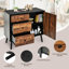 Armoire de rangement de 31 po de hauteur avec 3 tiroirs et une armoire latérale