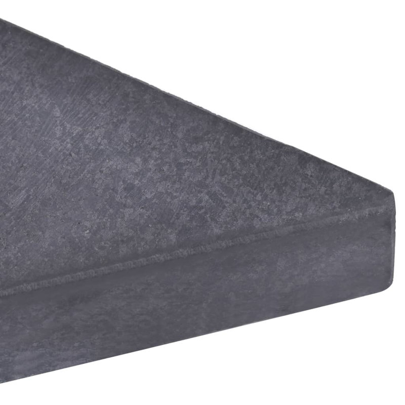 Granite Square Black Umbrella Weight Plate 18.5"