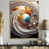 Toile avec cadre flottant or