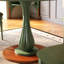 Table ronde française vintage en frêne vert-1794536379-1794536378
