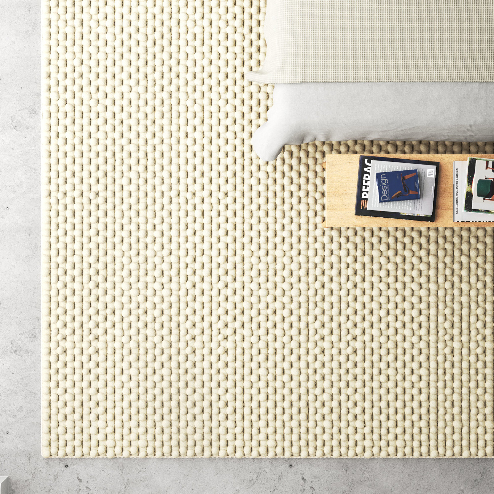 Hero Cream Hand-Woven Rug, Rectangle 5' x 7'6"