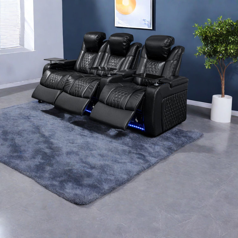 Fauteuils inclinables de luxe en cuir Nappa de qualité supérieure, design moderne pour le divertissement à domicile