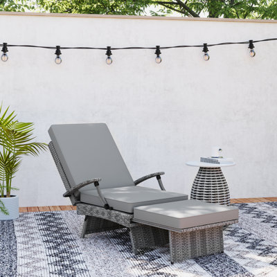 Long Single Chaise with Cushions