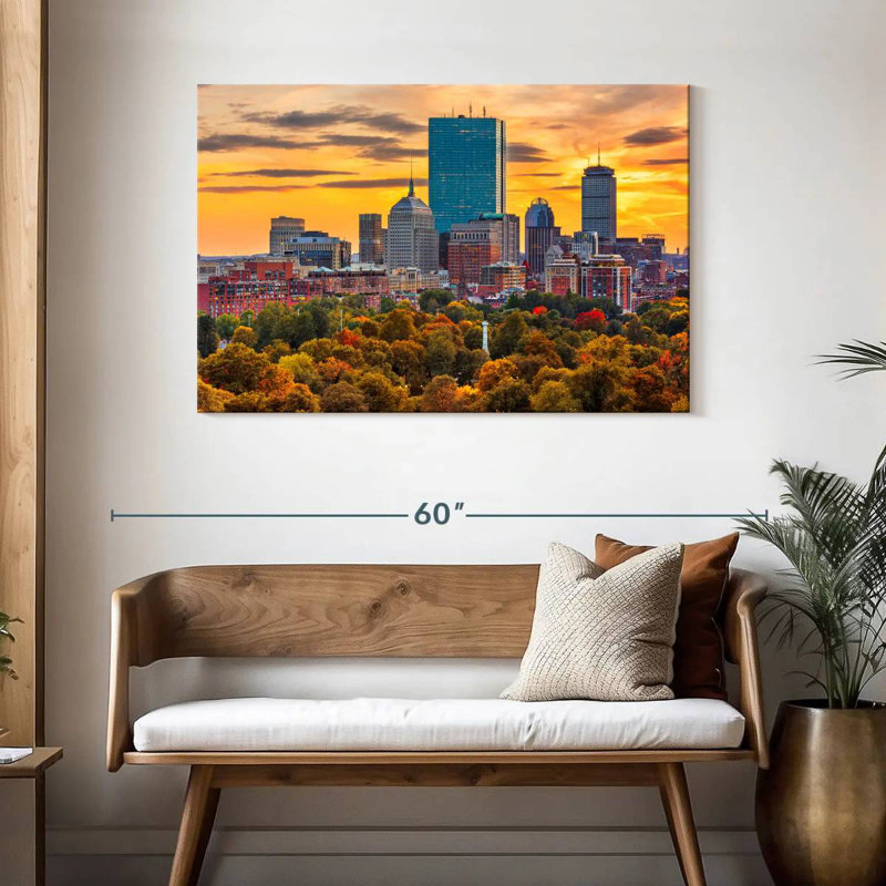 Ravi Boston Autumn Sunset, H 30 po x l 45 po