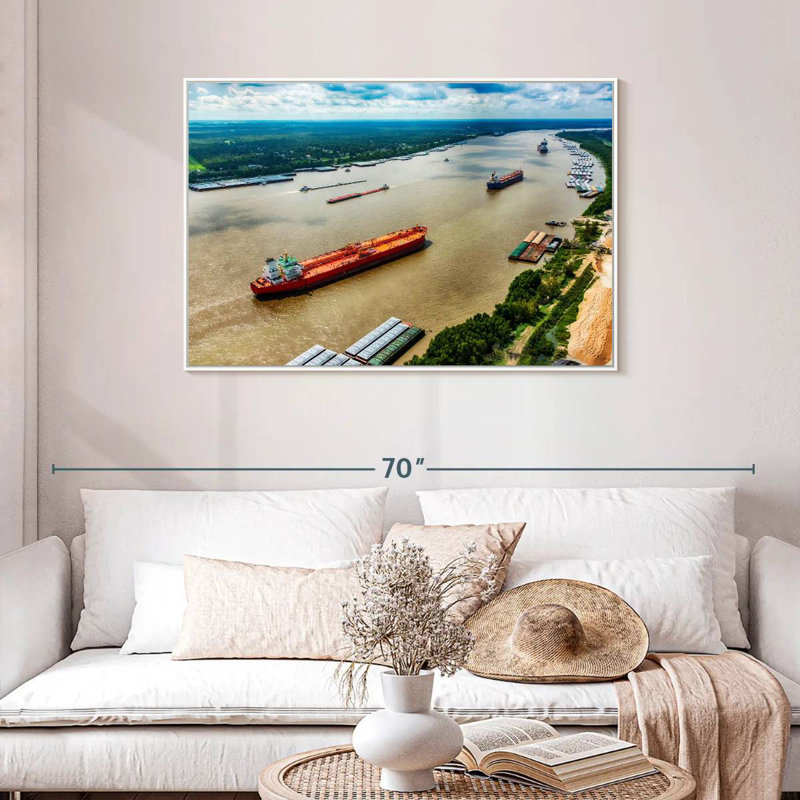 Mississippi, Cadre flottant blanc, 43 po x 29 po