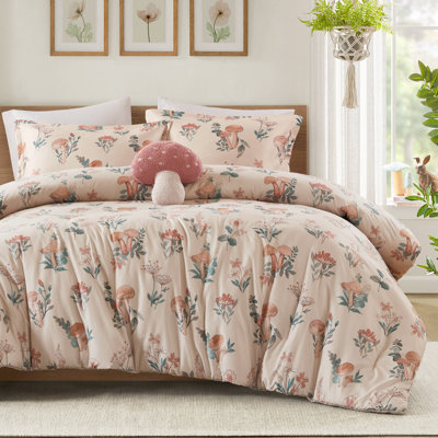 Ensembles de literie en microfibre confortables, à motif floral hypoallergénique, parfaits pour la détente à la maison