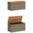 Acacia Steel/Solid Wood/Wicker Deck Box-103397024