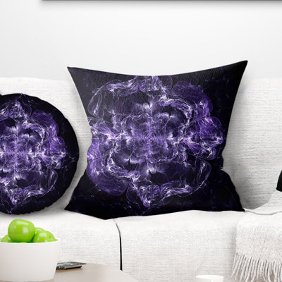 Coussin décoratif floral fractal explosion