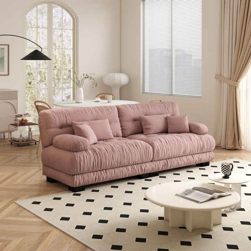 Canapé modulaire modulaire Cloud, sièges modulaires à 2 places pour salon, canapé en chenille douce et confortable avec 4 coussins