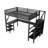 Full Size Loft Bed With L Shaped Desk, LED Light And USB For Kids Teens Adults