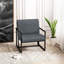 Chaise avec accoudoirs en cuir synthétique 1 pièce Melat-5679786