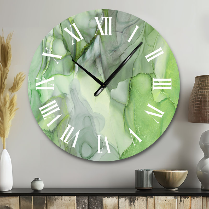 Horloge murale Tender, Grand, Vert/blanc