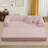 78" Compression Corduroy Sleeper Sofa, Convertible Upholstered Couch with 2 Pillows, No Assembly Required-118101134-124439129
