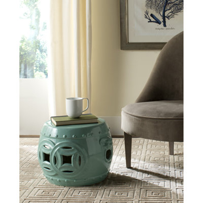 Veer Ceramic Accent Stool