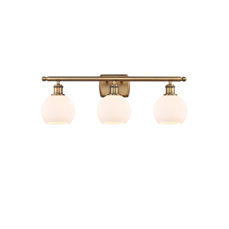 Cindi 3 - Light Vanity Light, Matte White, LED, Brushed Brass