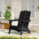 Chaise pliante Adirondack en PEHD résistante aux intempéries avec 2 porte-gobelets
