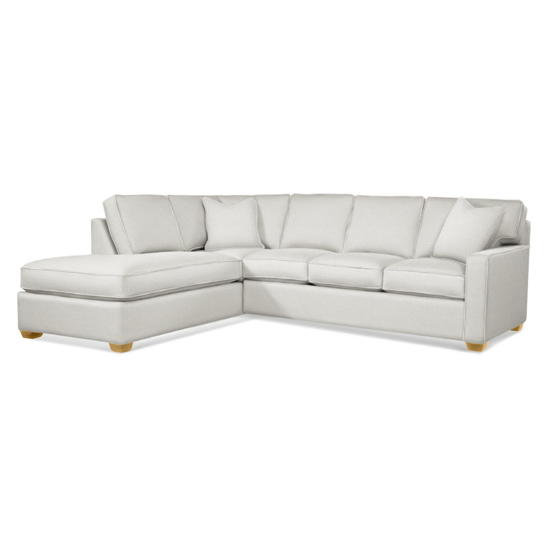 Ellora Upholstered L-Shaped Sectional, Left Hand Facing, Blue Buffalo Check; 0120-61, Honey