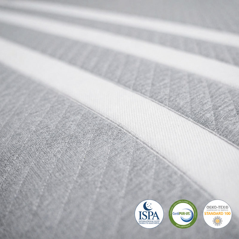 12" Gel Memory Foam Queen Mattress with Cooling Technology & Pressure Relief, Plush-Light Grey