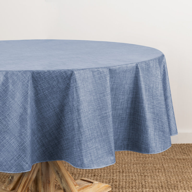 Nappe Lin, 84 po x 60 po, Bleu
