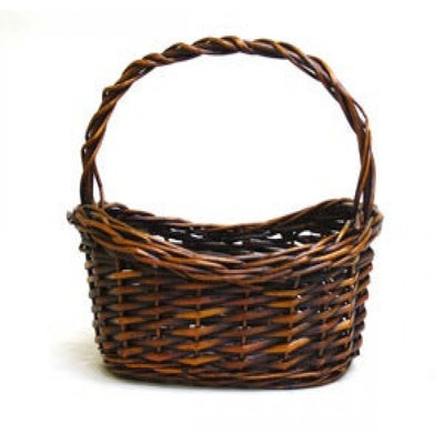 Oval Java Brown Willow Basket