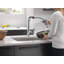 Robinet de cuisine chromé avec douchette rétractable Keele, robinet d'évier de cuisine monotrou moderne, poignée simple, chrome-50778087