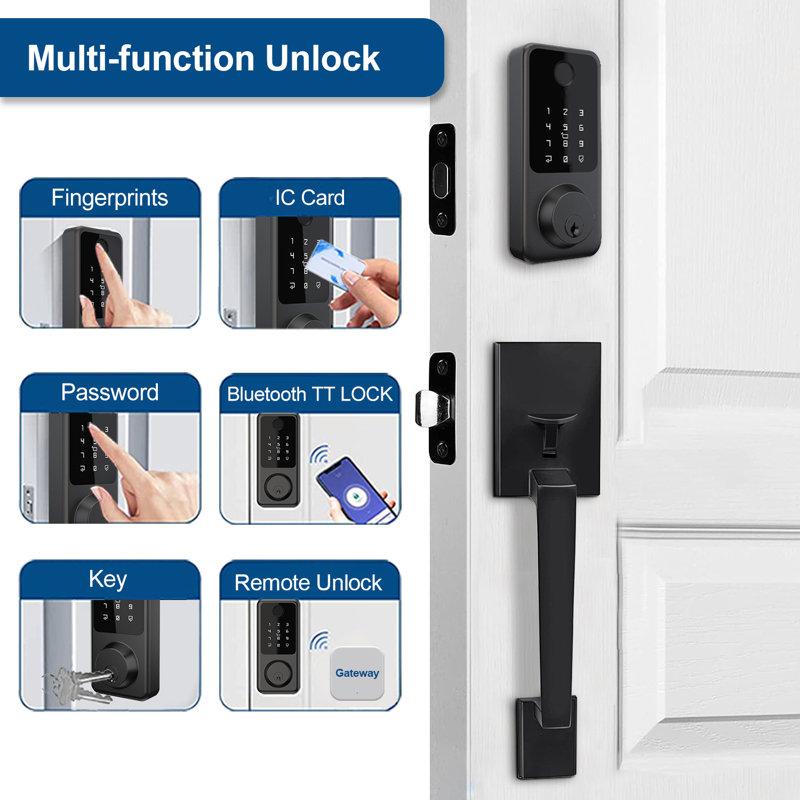 Smart Locks For Front Door With Handleset Touchscreen Keypads Smart & Electronic Door Locks