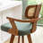 Swivel Upholstered Cane Back Bar Stools-592409349-592409348