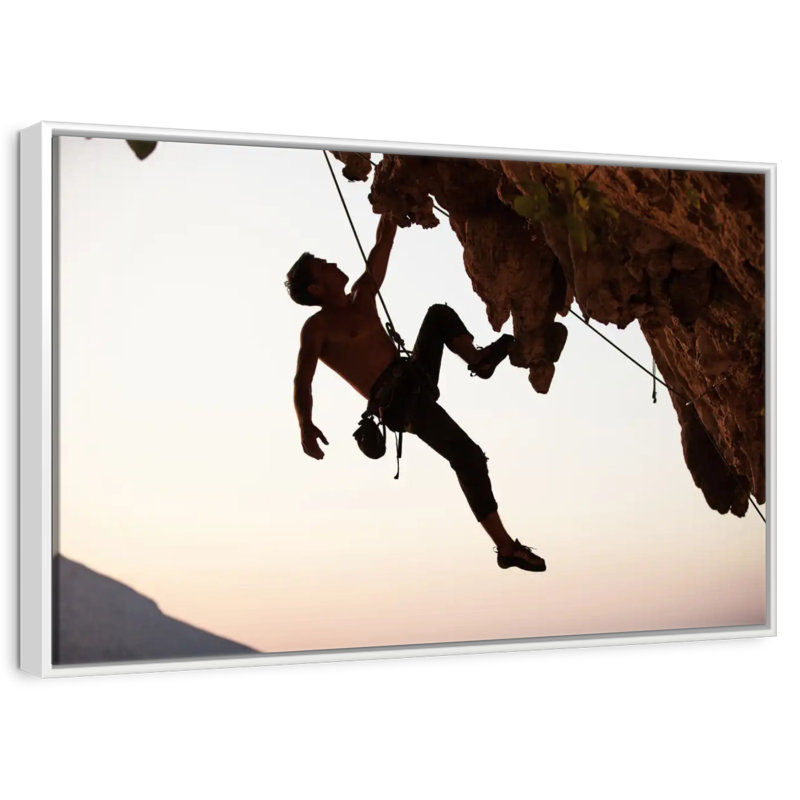 Escalade, 46 po x 31 po, Cadre flottant blanc