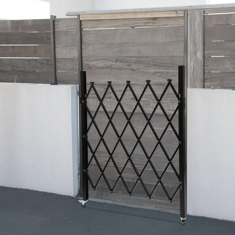 Security Black Metal Gate, 3.1 ft. W x 4 ft. H