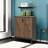 Brown & Black 5-Tier Geometric Shoe Cabinet