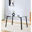 Table de salle à manger rectangulaire en verre 4, 51,1 * 31,5 * 29,5 pouces, matériaux, noir 130 * 80 * 75 cm, design élégant, utilisation à la maison et au bureau,
