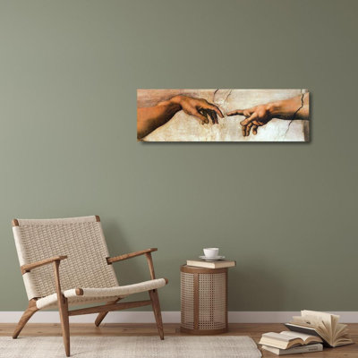 Red Barrel Studio® Michelangelo Gallery Wrapped Canvas Art Titled: Creation Of Adam